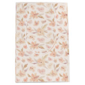 Elegante waterverf zachte bloem medium cadeauzakje (Voorkant)