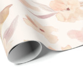Elegante waterverf zachte bloemen cadeaupapier (Rol Hoek)