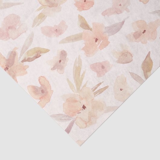 Elegante waterverf zachte bloemen   tissuepapier (Detail)