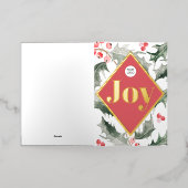 Elegante Waterverf Zakelijke Kerst Kaarten Logo (Buiten Laag)