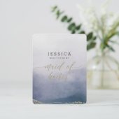 Elegante Waterverf zal je mijn bruidsmeisje zijn Kaart (Staand voorkant)