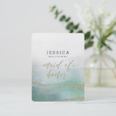 Elegante Waterverf zal je mijn bruidsmeisje zijn Kaart (Staand voorkant)