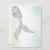 Elegante Waterverf Zeemeermin Staart Onder 2e Verj Kaart (Achterkant)