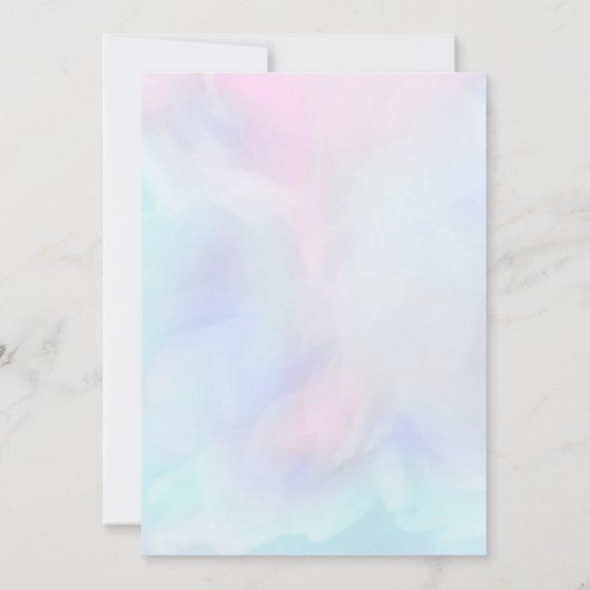 Elegante Waterverf Zeemeermin Staart Onder 4 Geboo Kaart (Achterkant)