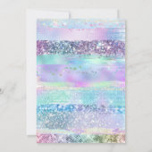 Elegante Waterverf Zeemeermin Staart Onder 5 Geboo Kaart (Achterkant)