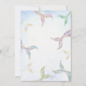 Elegante Waterverf Zeemeermin Staart Onder het Zee Kaart (Achterkant)