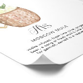 Elegante Waterverf Zijn Haar Signature Drink Bruil Poster (Hoek)