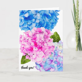 Elegante Waterverf zomerbloemen | Dank je! Bedankkaart