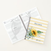 Elegante Waterverf Zonnebloem Bloemen Recept Boek (Binnen)
