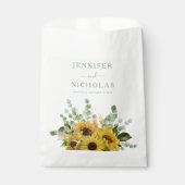 Elegante Waterverf Zonnebloem Bruiloft Bedankzakje (Voorkant)