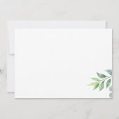 Elegante Waterverf Zonnebloem Bruiloft Kaart (Achterkant)