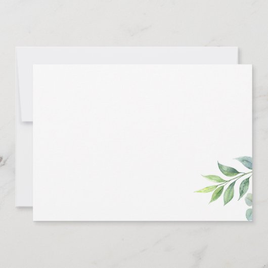 Elegante Waterverf Zonnebloem Bruiloft Kaart (Achterkant)