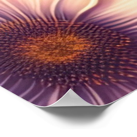 Elegante Waterverf zwaan in oosterse bloem Poster (Hoek)