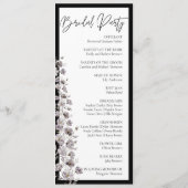 Elegante waterverf zwarte kaligrafie ceremonie programmakaart (Achterkant)