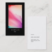 Elegante Waterverf zwarte rand Visitekaartje (Voorkant / Achterkant)