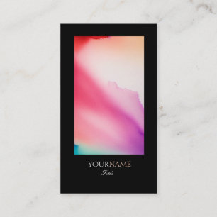 Elegante Waterverf zwarte rand Visitekaartje