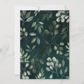 Elegante waterverfblad botanicals jachtdoekgroen kaart (Achterkant)