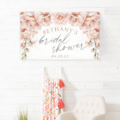 Elegante waterverfrozen bloemige bruidsshower spandoek (Insitu)