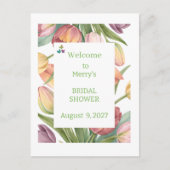 Elegante waterverftulpen briefkaart (Voorkant)