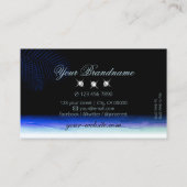 Elegante Waterverven Sky Clouds Sparkling Diamonds Visitekaartje (Achterkant)