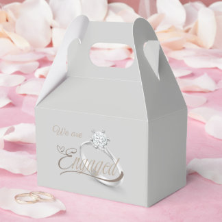 Elegante “We Are Engaged” verlovingsfeest Bedankdoosjes