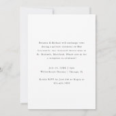Elegante We Gaan Eloperen Zwart Wit Script Ontvang Kaart (Achterkant)