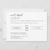 Elegante We Gaan Er Tussenuit Trouwen Mededeling U Kaart (Achterkant)