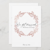 Elegante We Got Married Trouw Aankondiging Roze (Voorkant / Achterkant)