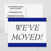 Elegante "WE ZIJN VERHUISD!" verhuisbericht-ansich Aankondigingskaart (Voorkant / Achterkant)