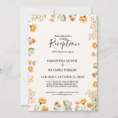 Elegante Weadow Wildflower Lente Bruiloft Receptie Kaart (Voorkant)