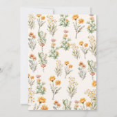 Elegante Weadow Wildflower Lente Bruiloft Receptie Kaart (Achterkant)
