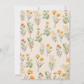 Elegante Weadow Wildflower Lente Zomer Bruiloft Kaart (Achterkant)