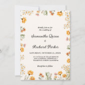 Elegante Weadow Wildflower Lente Zomer Bruiloft Kaart (Voorkant)