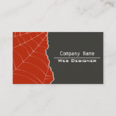 Elegante webdesigner grijs & rood visitekaartje (Voorkant)