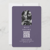 Elegante Wedding Arch RSVP Code Twee Foto Kaart (Achterkant)