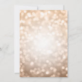 Elegante Wedding Bokeh Lights Romantisch Roos Goud Kaart (Achterkant)