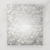 Elegante Wedding Escort Kaart Silver Bokeh Lights Plaatskaartje (Binnenkant ongevouwen)