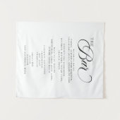 Elegante Wedding Event Bar Cocktail Menu Wandkleed (Voorkant (horizontaal))