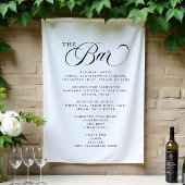 Elegante Wedding Event Bar Cocktail Menu Wandkleed