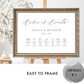 Elegante Wedding Orde van Evenementen Teken met Ti Poster