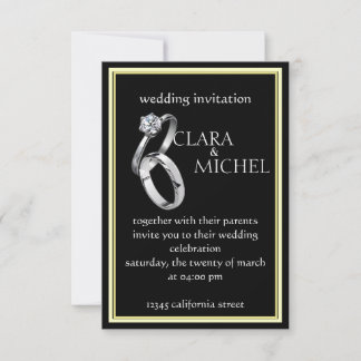 ELEGANTE WEDDINVITATIEKAART VOOR EEN BEELDIGE OC KAART
