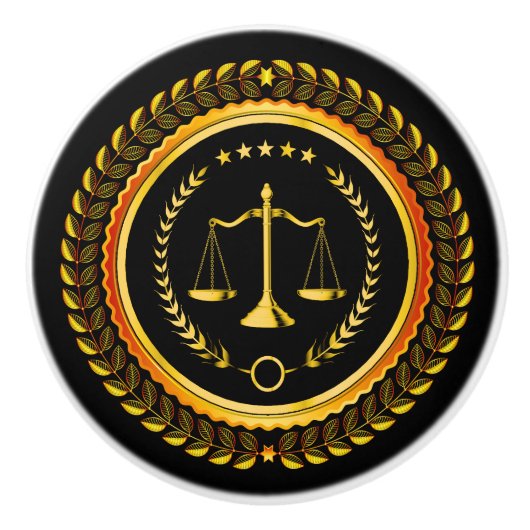 Elegante Weegschalen van Justitie Lade Knoppen - S (Voorkant)