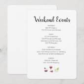 Elegante Weekend Evenementen Route Kaart (Voorkant / Achterkant)
