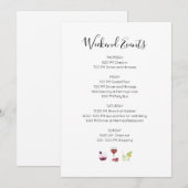 Elegante weekendactiviteiten Itinerary Kaart (Voorkant / Achterkant)