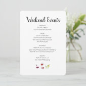 Elegante weekendactiviteiten Itinerary Kaart (Staand voorkant)