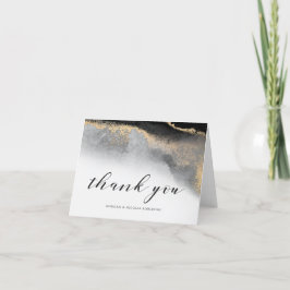 Elegante weelde dank u met Jouw naam(s) Bedankkaart