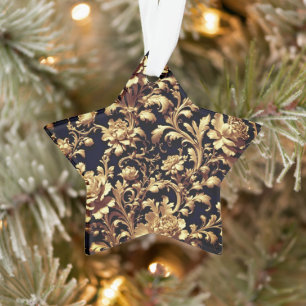 Elegante weelde: Zwart en Goud Vlaamse Barok Ornament