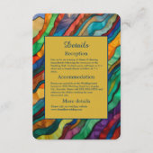 Elegante weelderige Afrikaanse bestemming bruiloft Informatiekaartje (Voorkant)