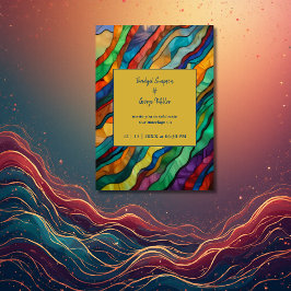 Elegante weelderige Afrikaanse bestemming bruiloft Kaart