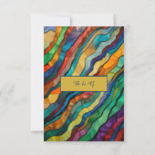 Elegante weelderige Afrikaanse bestemming bruiloft RSVP Kaartje (Achterkant)